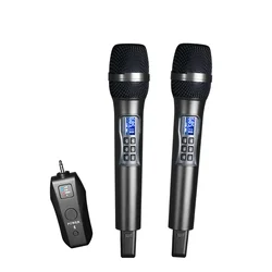 Echo Adjusted 100 Channel UHF Wireless Microphone Treble Bass Metal 3.5mm Connector AUX Speaker Professional Karaoke Microphone