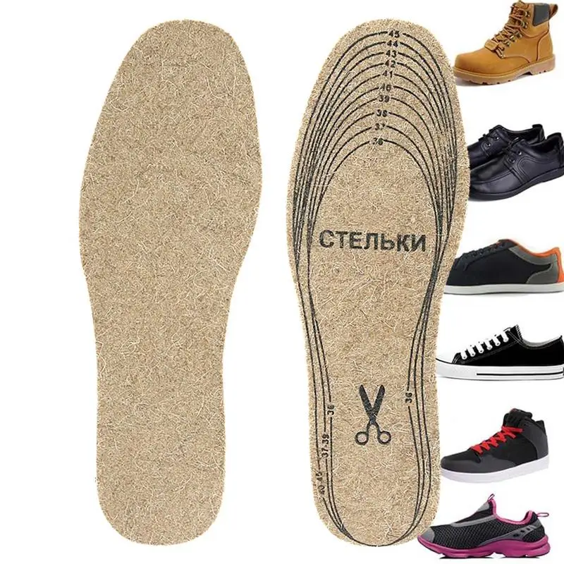 Winter Warm Insoles wool felt synthetic felt Insoles Men Women Winter Keep Warm Insole Insert Thermal Soft Wool Shoe Pads