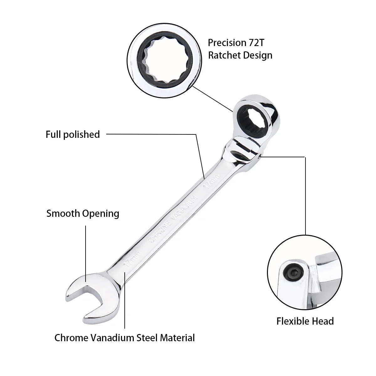

Adjustable Ratchet Wrench 6mm-10mm Repair Quick Wrench Bike Cars Mechanical Workshopl Hand Tool Box Keys Kit Socket