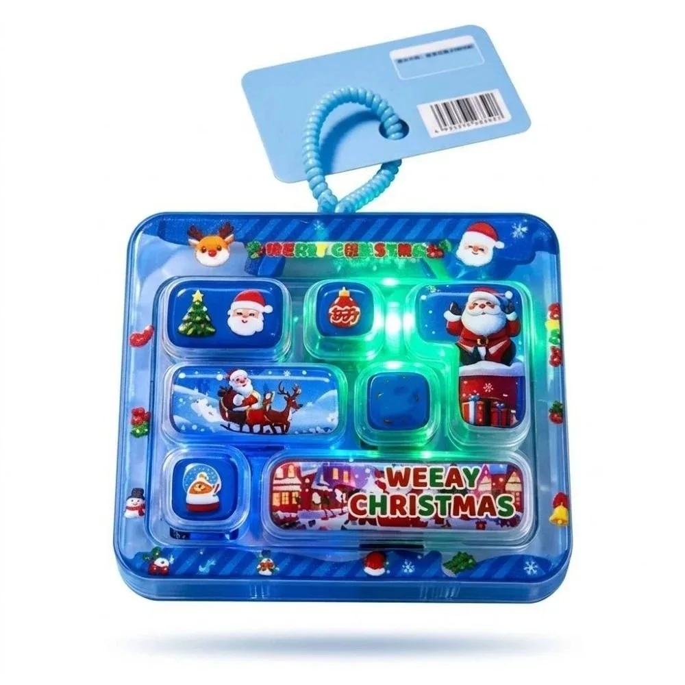17-Key Decompression Button Transparent Dual-Tone Cute Design Mini Keyboard Pendant With lights Simulation Keyboard