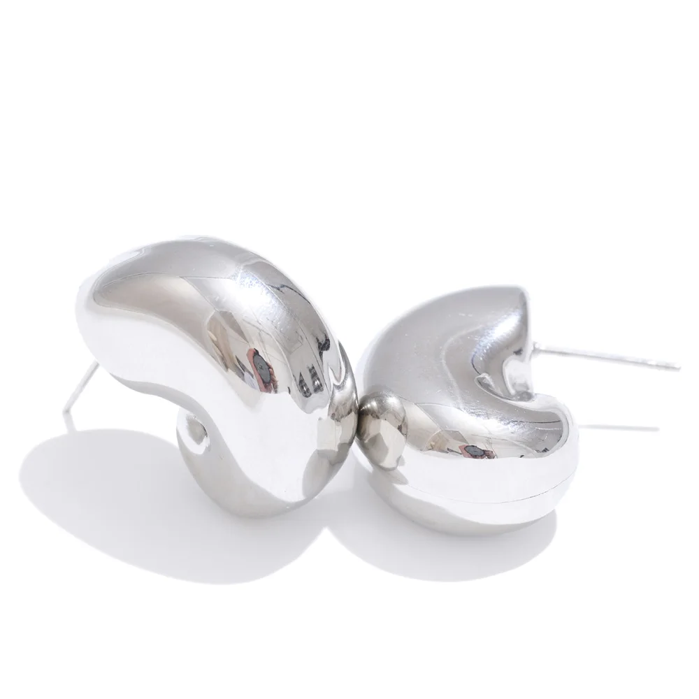 NiNice Stainless Steel Earrings Heavy Industry Geometric Bending Fashion Design Personalized Gift