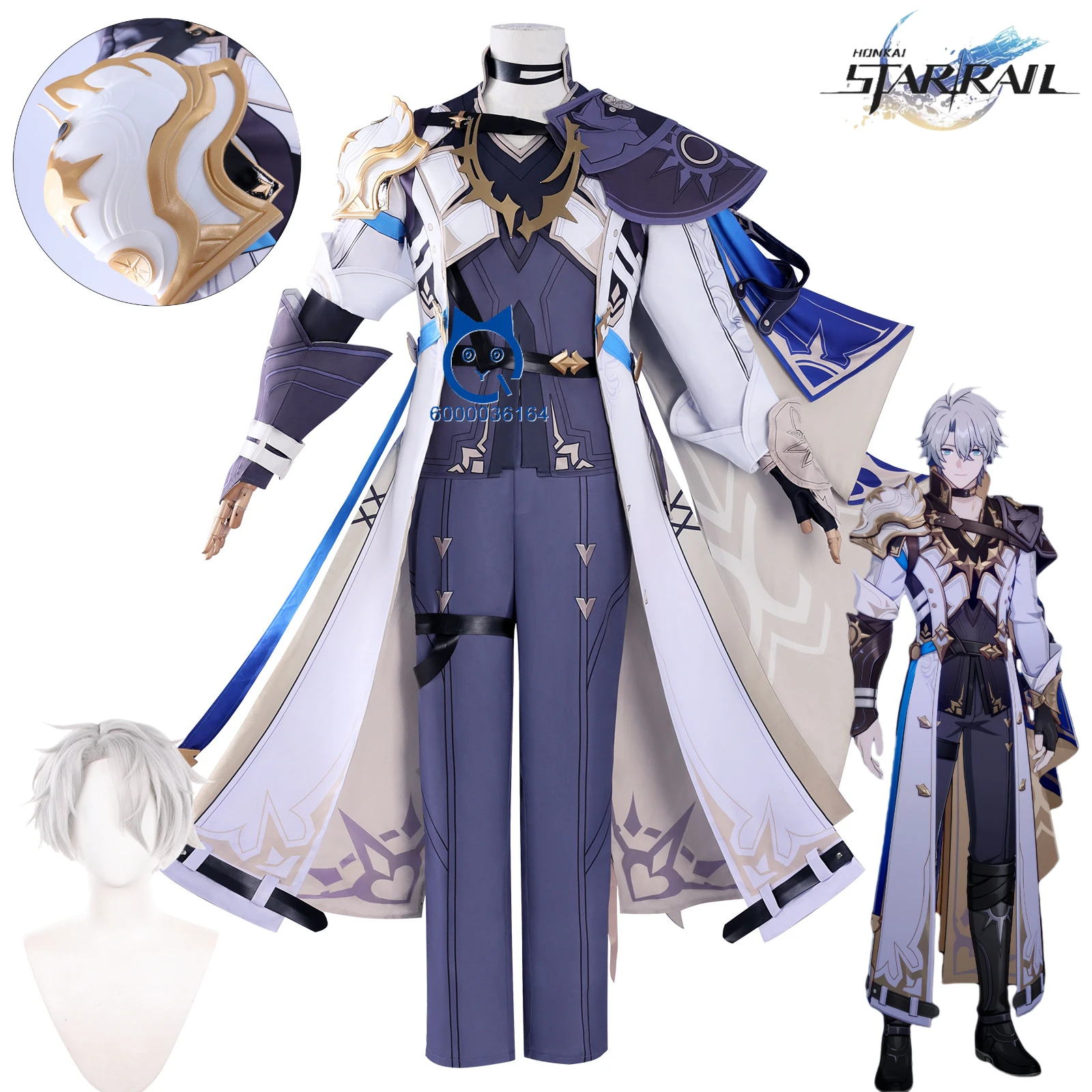 

Game Honkai: Star Rail Phainon Cosplay Costume Anime Wig Clothe Full Set for Men Uniform Halloween Party Role Playing Comic Con