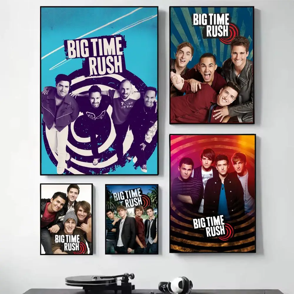 Band Big Time R-Rush BTR Painting Calligraphy Self Adhesive Wall Art Waterproof Print For Bedroom Living Room Hallway Home Decor