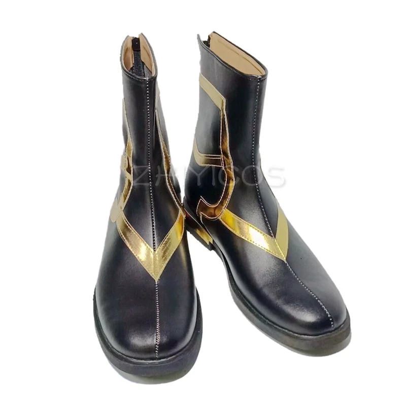 Nuevos zapatos de Cosplay Fate Grand Order Caster Merlin de cuero PU, botas de Cosplay de Anime, zapatos de fiesta de Halloween para mujeres/hombres, talla 35-47