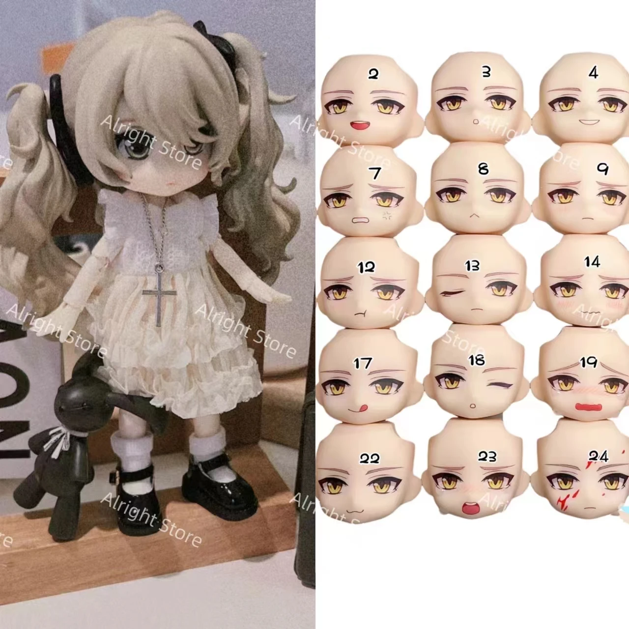 

Ob11 Facepates Honkai: Star Rail Caelus Handmade Water Paste Face Alternate Expression Game Doll Accessories