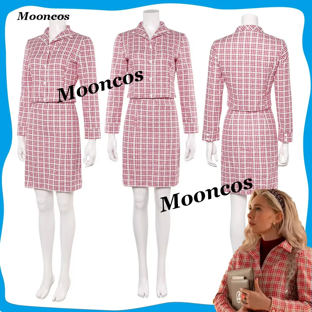 

Invisible Woman Cosplay Movie Fantastic Cos Four Costume Women Red Coat Skirt Set Disguise Suit Female Halloween Carnival Cloth