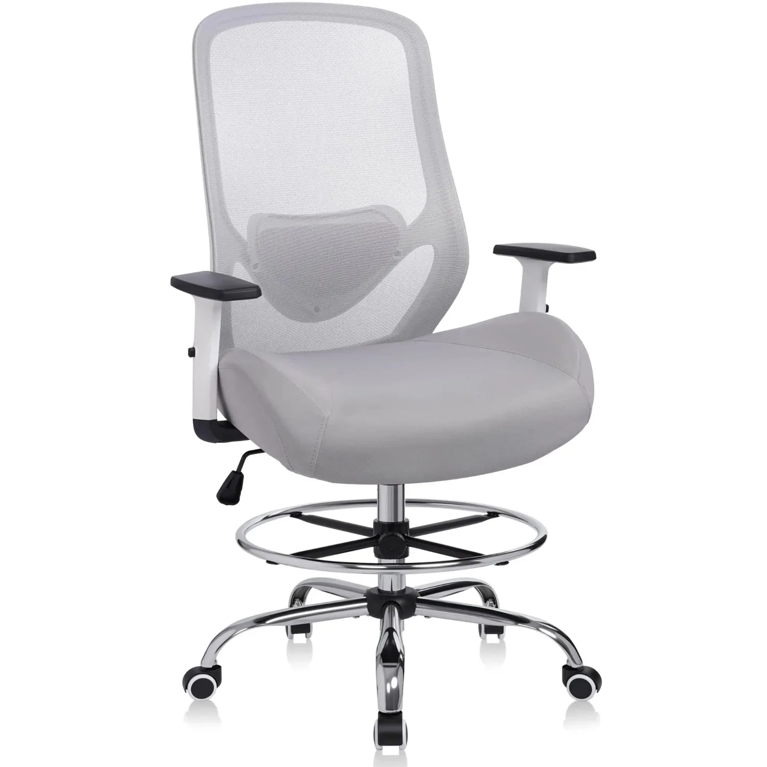 Drafting Office Chair Big and Tall 450lbs Heavy Duty for Standing Desk | Ergonomic Mesh Chairs,Wider and Thicker Seat