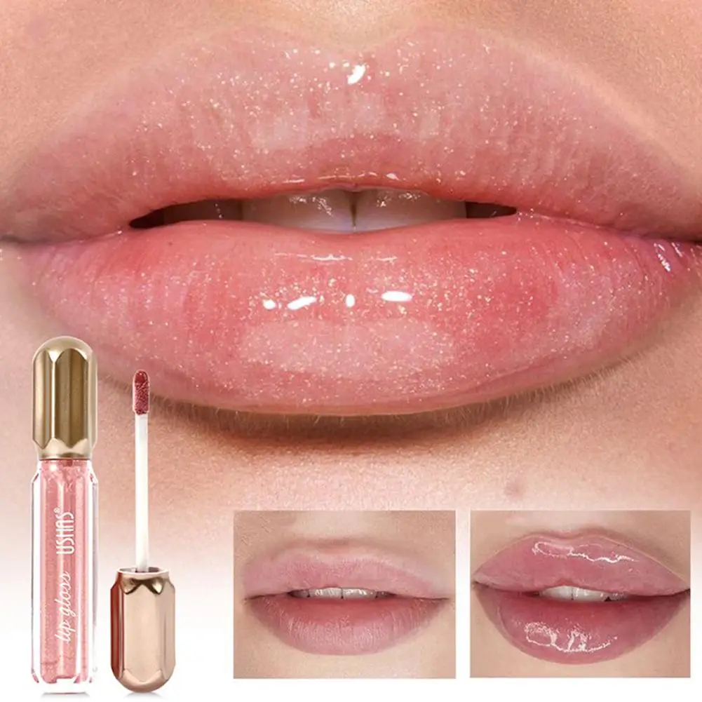 Glossy Lipstick Mirror Water Lip Gloss Waterproof Last Moisturizing Lip Glaze Glitter Pearl Lip Tinted Women Beauty Lip Makeup