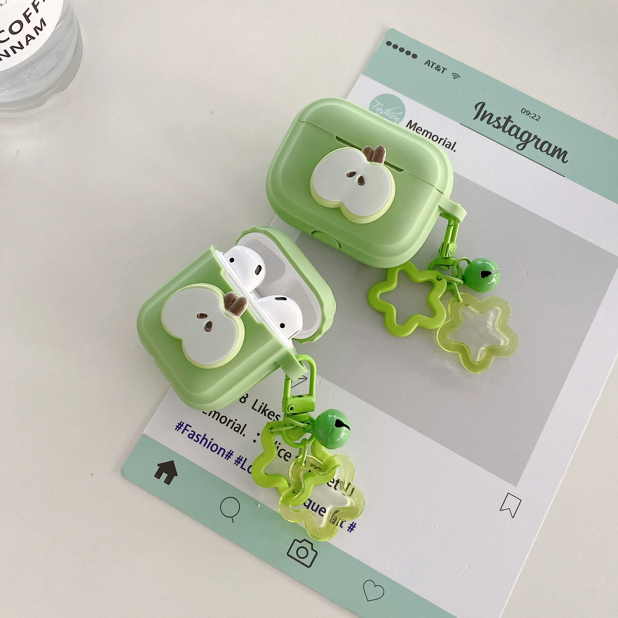 

Case For Apple Airpods Pro 2 Cases Simple Airpods 4 Pro For 4/1/2/3 Silicon Green and YellowEarphone Cover Air pod 4 Pro2 Case