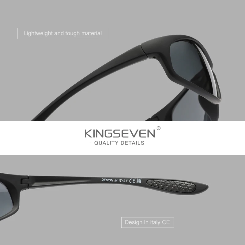 Kingseven neue Reit sonnenbrille für Männer Pastinaken Anti reflex polarisierte uv400 Sport brille hochwertige tr90 Brille – Detail 2