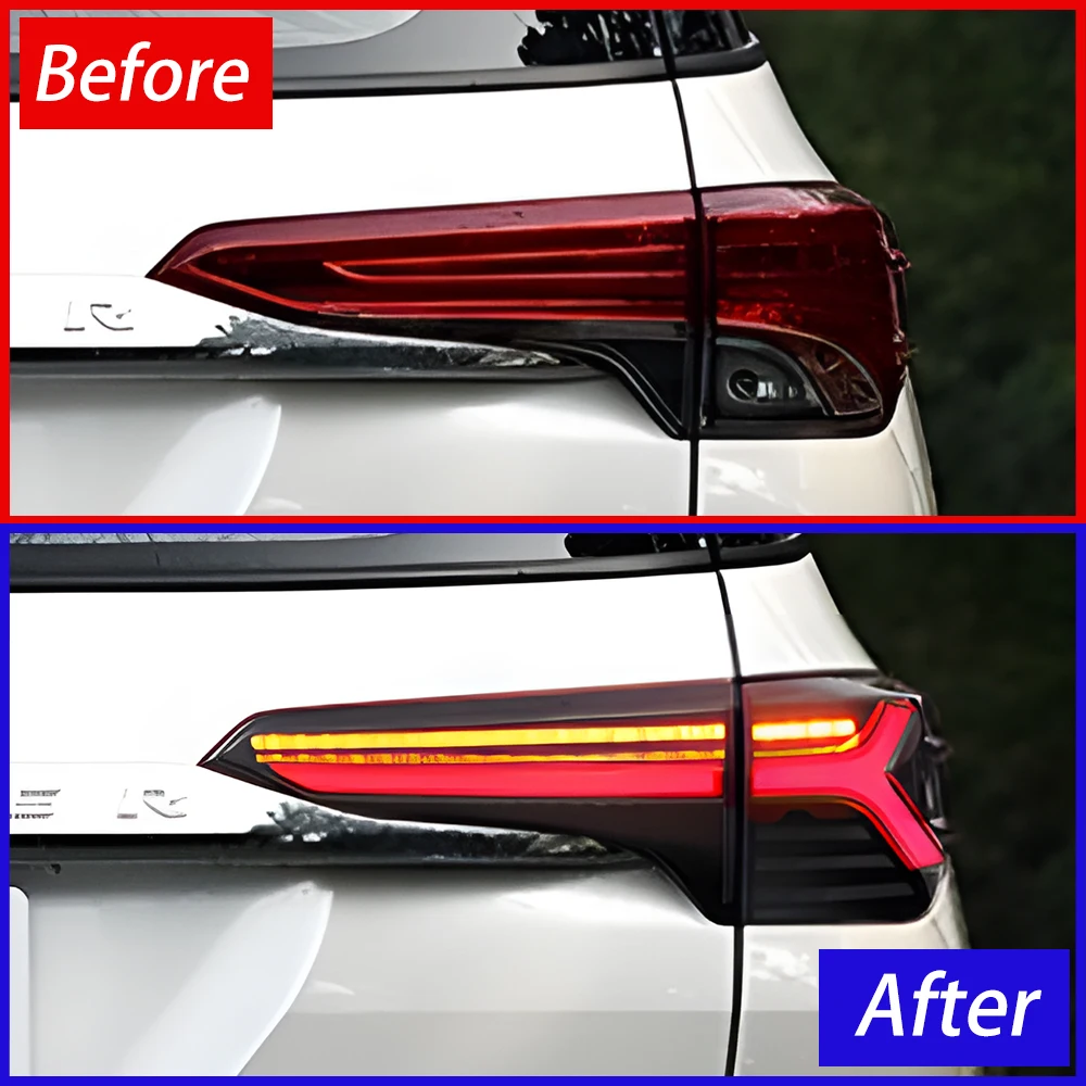 Car Taillights Assembly for Toyota Fortuner 2016-2020 LED Auto Back Lamps Upgrade Lamborghini Style Plug and Play Accessories