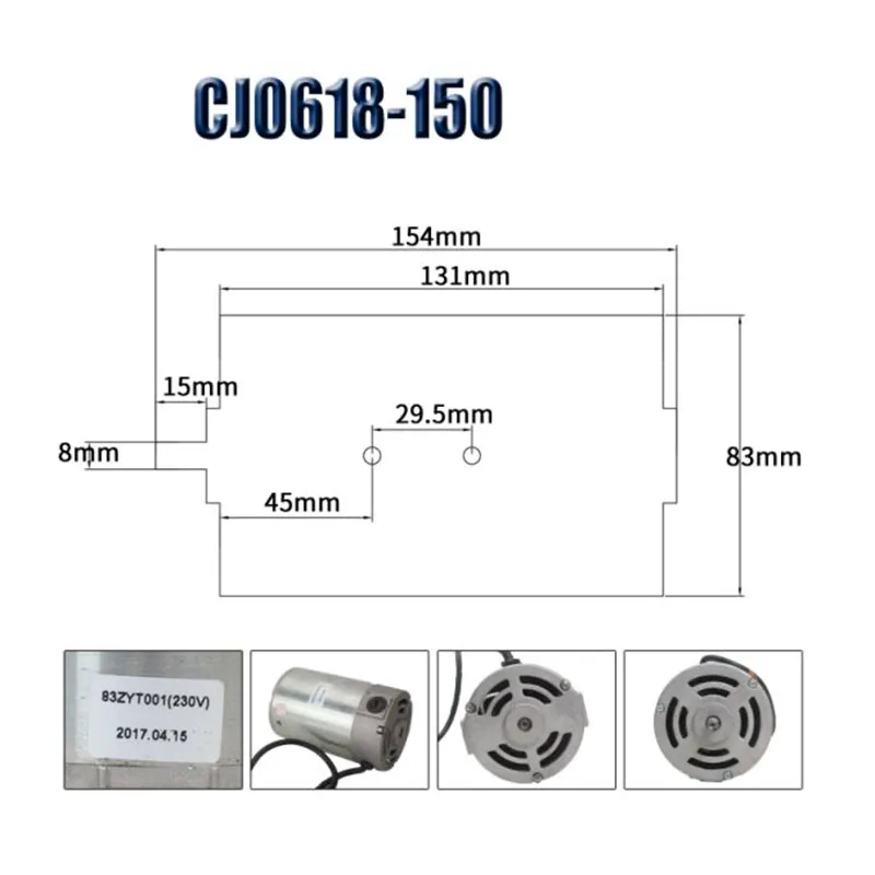 Imagem -05 - Motor Escovado 550w e 400w dc 220v e 110v 83zyt00183zyt00283zyt007 0618150 Mini Guincho do Motor