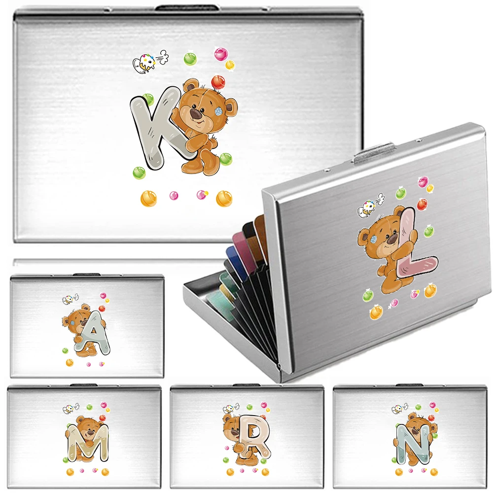 Portable Metal Card Holder with Multi-layer Independent Card Slots, ID and Card Storage Case for Short Trips.