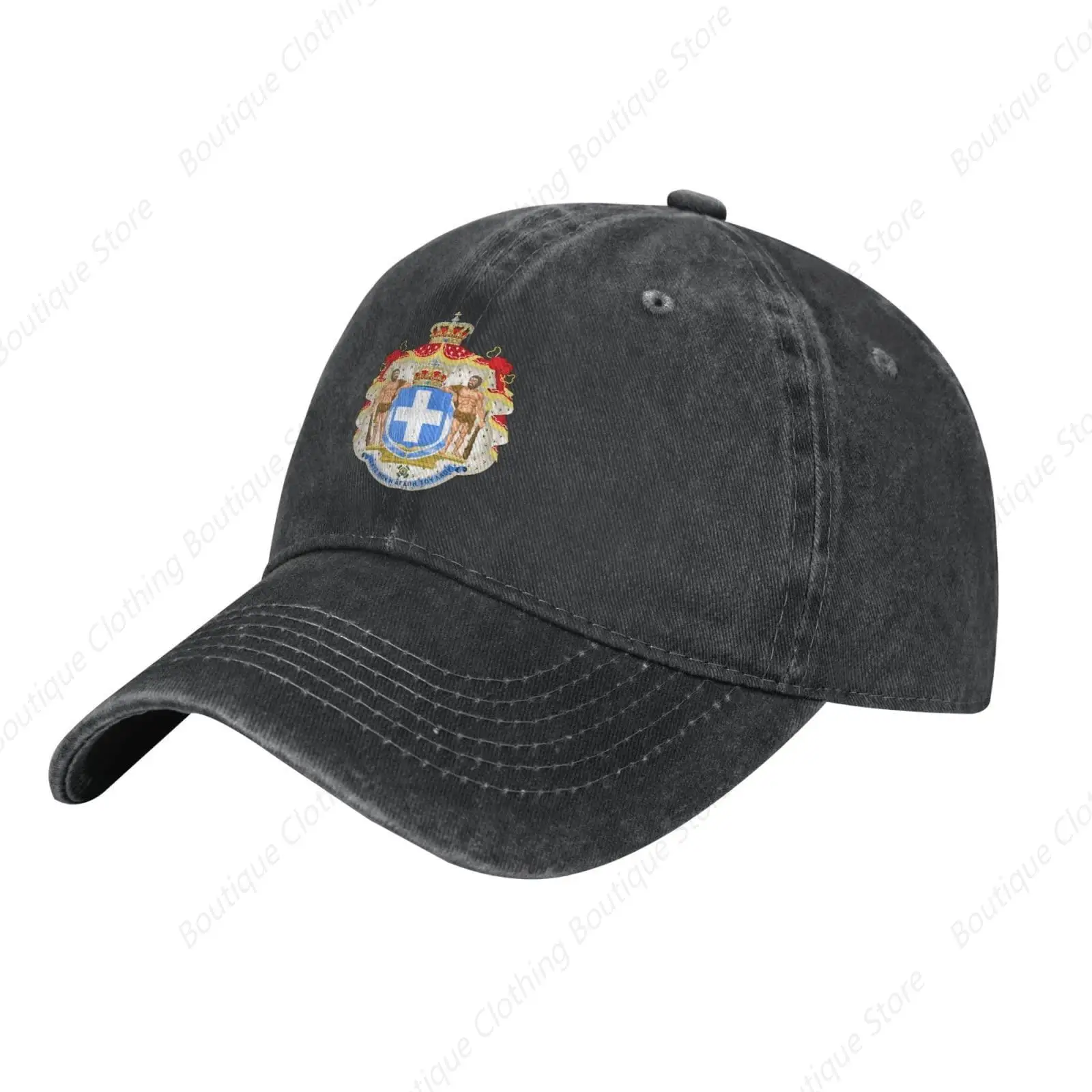 Royal Coat of Arms of grecia Blue Cross Denim Cap Driver Cap cappello da papà regolabile traspirante blu Navy