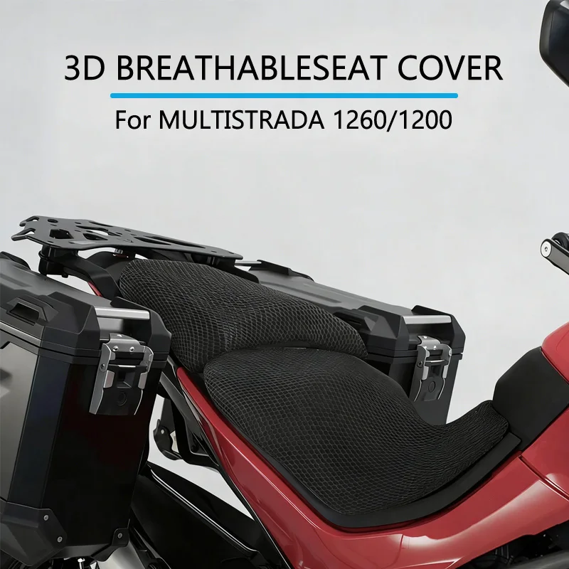 

Motorcycle 3D Net Seat Cover Motorcycle Anti-Slip Mesh Fabric Seat Cover Breathable Cushion For Ducati Multistrada 1260 1200