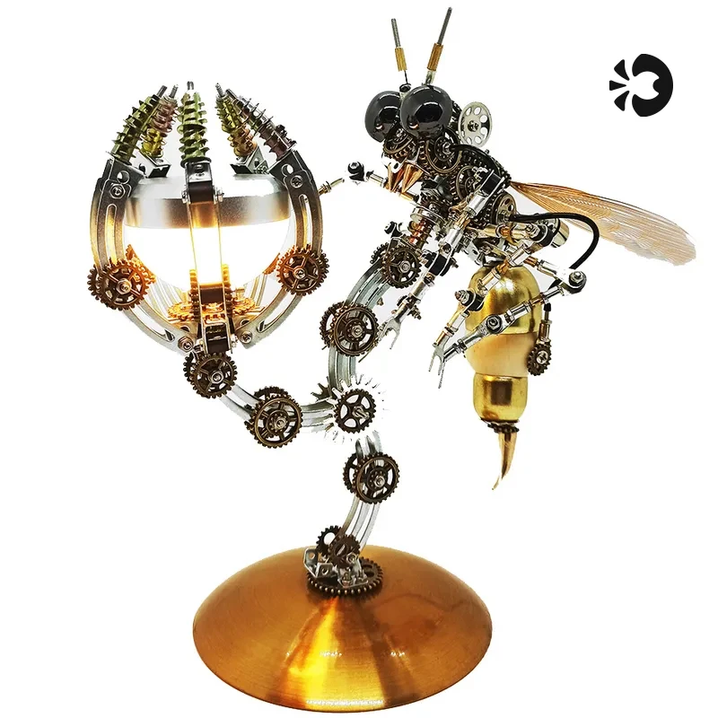 3d wasp model assembly kit mechanical insect jigsaw puzzle handmade toys Table lamp speaker home ornaments for adult gifts