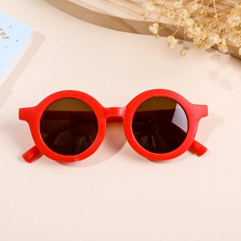 Newborn Round Frame Sunglasses Photography Prop Kids Cute Vintage Frosted Sun Glasses Sun Shade Eyewear Kawaii Photo Accessories