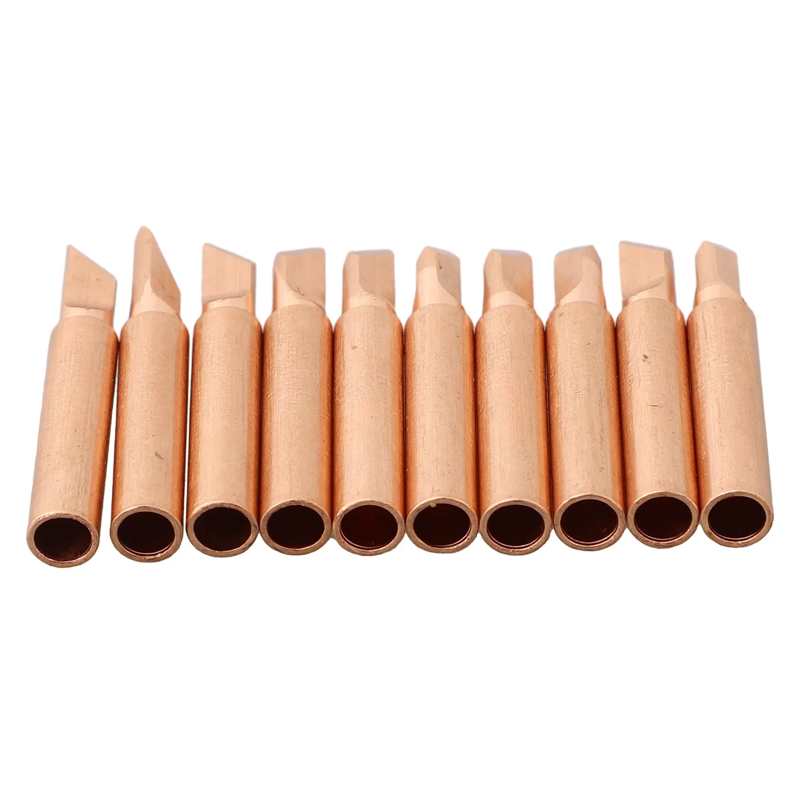 10Pcs Pure Copper Soldering Iron Tip 900M-T-K Welding Electric Iron For 936, 937, 938, 969, 8586, 852D Soldering Stations