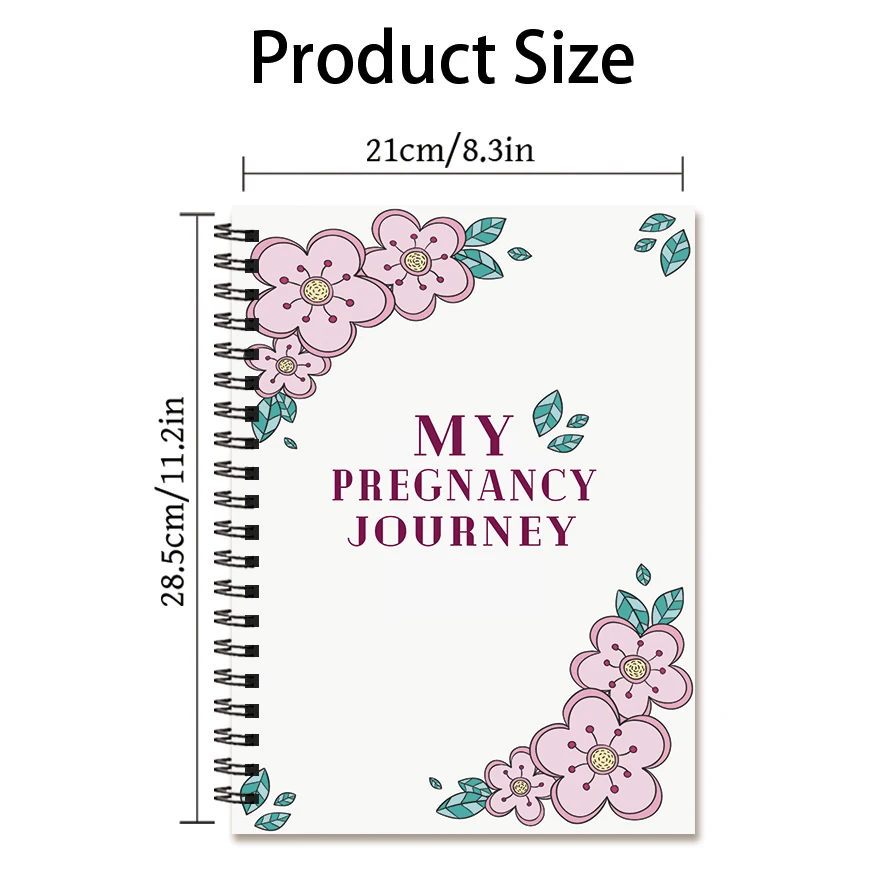 Pregnancy Journal Sticker Set for New Moms, Weekly Pregnancy Tracker Memory Book, 8.3x11.2 Inch, 32 Pages