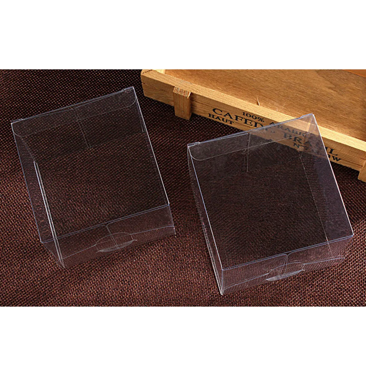 

10 pcs Plastic Packaging Boxes Transparent Clear Pvc Box Custom Sugar Box For Wedding Birthday Party Candy Cupcake Chocolate
