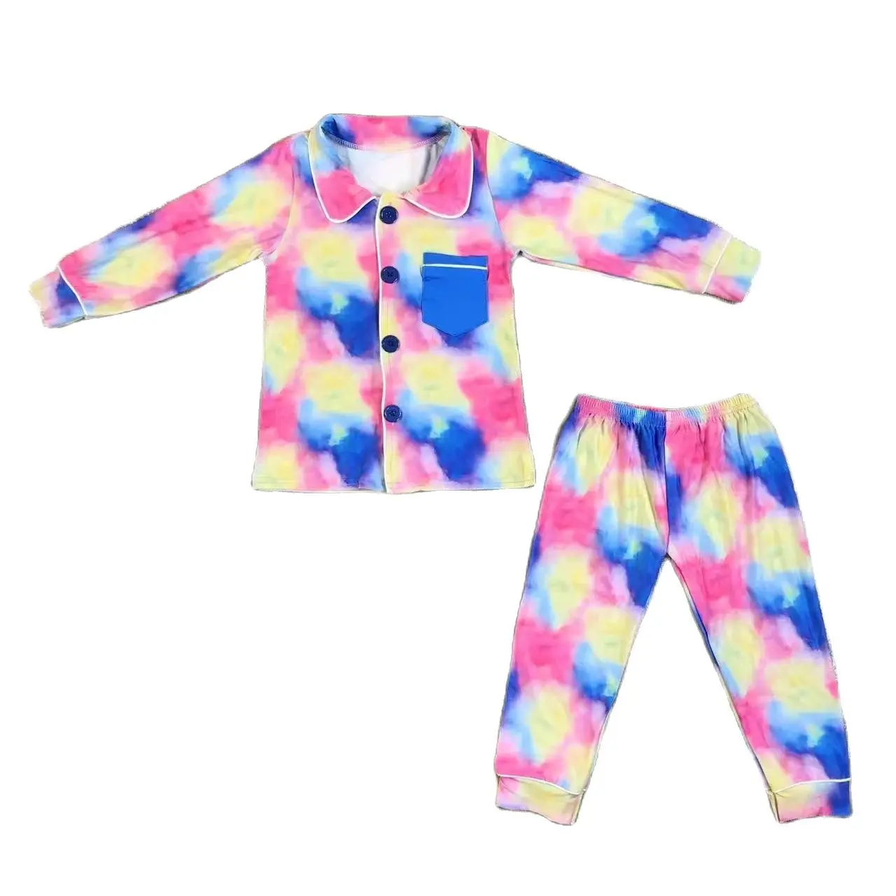 

Boys and girls baby pajamas set cotton material long sleeves and long pants children boutique pajamas 2024 new