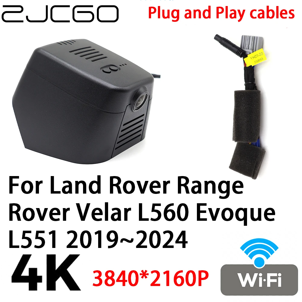 

ZJCGO 4K 2160P Автомобильный видеорегистратор Видеорегистратор Plug and Play для Land Rover Range Rover Velar L560 Evoque L551 2019 ~ 2024