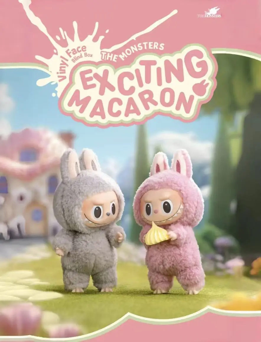 

POP MART labubu The Monsters Tasty Macarons Series Мини-фигурки Набор сладких десертов Коллекционный декор для фанатов