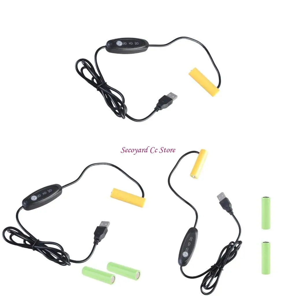 

N3UC 118cm USB 5V2A to 1.5V 3V 4.5V Cable Battery Elimination Cord for Remote Toy Replacement in Various Electronic Gadgets