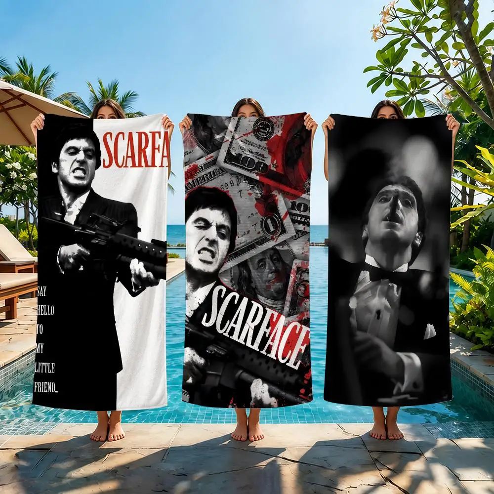 Movie Scarface Towel Thick Absorbent Quick Dry Lint Free Tough Ultra Soft For Swimming Gym Camping Outdoor