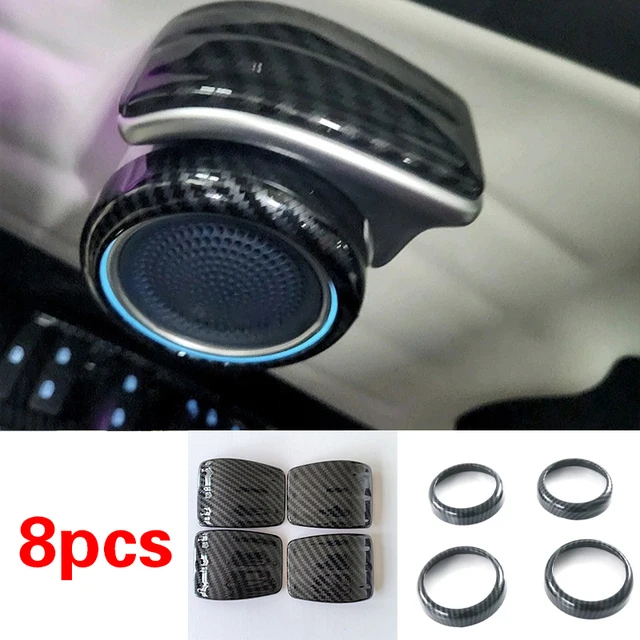 

For BYD Atto 3 Yuan Plus 2022 2023 Car Interior Handle Protective Cover ABS carbon fiber pattern Auto Accessories