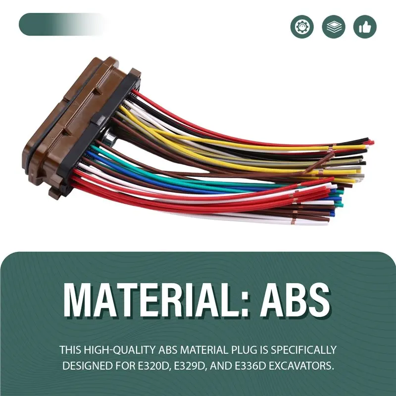 Computer Board Plug 153-2620 For CAT E320D E329D E336D Excavator 54 Pin Controller Connector-N30R