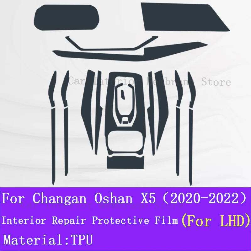 

For Changan Oshan X5 2022 2021 2020 Automotive Gearbox Air Panel GPS Navigation Screen Interior TPU Protective Film Anti-Scratch