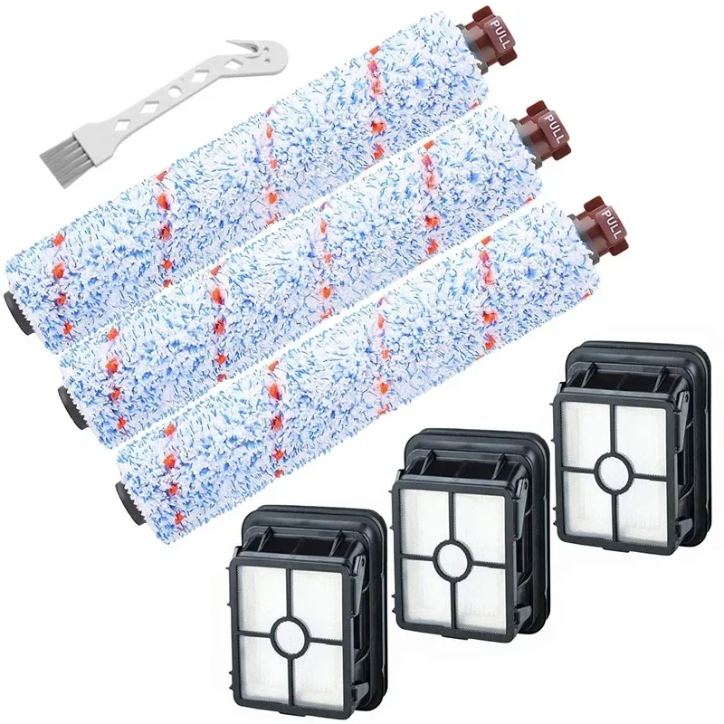 Dla Bissell CrossWave odkurzacz 3 paczka 1868 wielu szczotka powierzchniowa rolki 3 paczka 1866 części filtry próżniowe 1608683 1608684