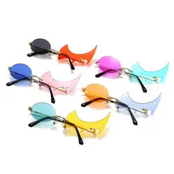 Irregular Two Colors Lens Sunglasses Personality Shaped Cool Glasses Polygonal Flame Halloween Gift Eyeglasses Accessory UV 400