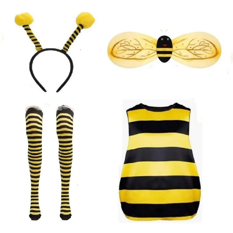 Halloween Bee and Ladybug Cosplay Costume for Adult and Children  Ideal for Buzzing Trick-or-Treat Fun