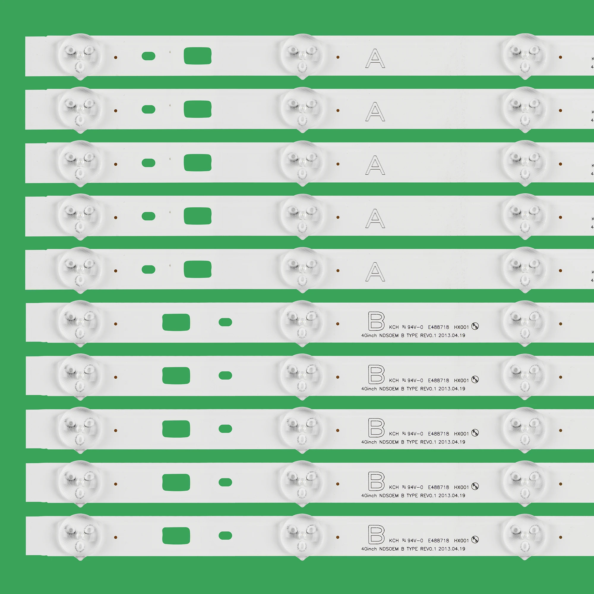 10pcs/set 5LED 378mm LED backlight strip for Sony KDL-40R355B KDL-40R452A LG Innotek 40inch NDSOEM A-TYPE REV0.1 B-TYPE REV0.1