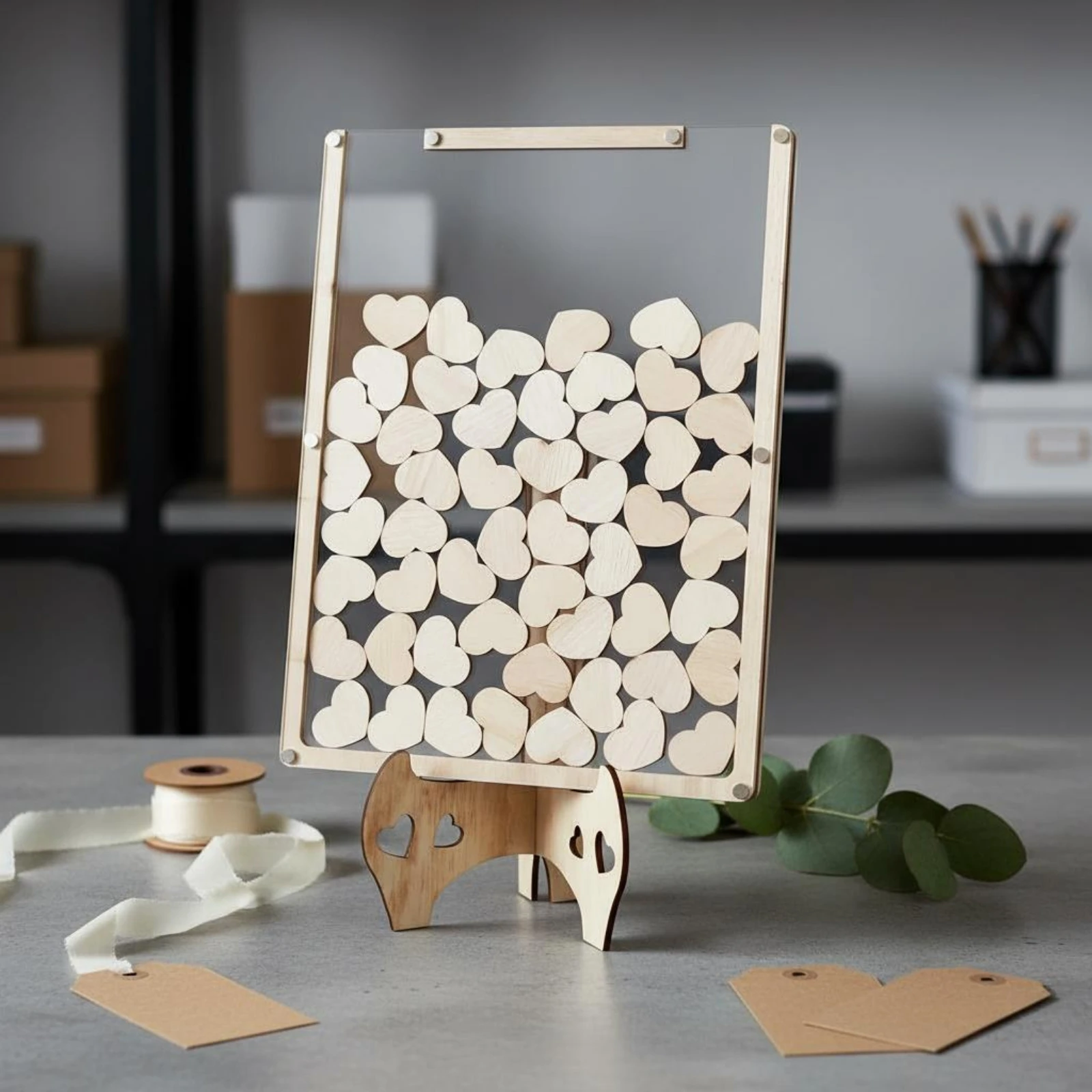 Houten hart gastenboek Romanti - Personalized Guest Book recensie en prijs