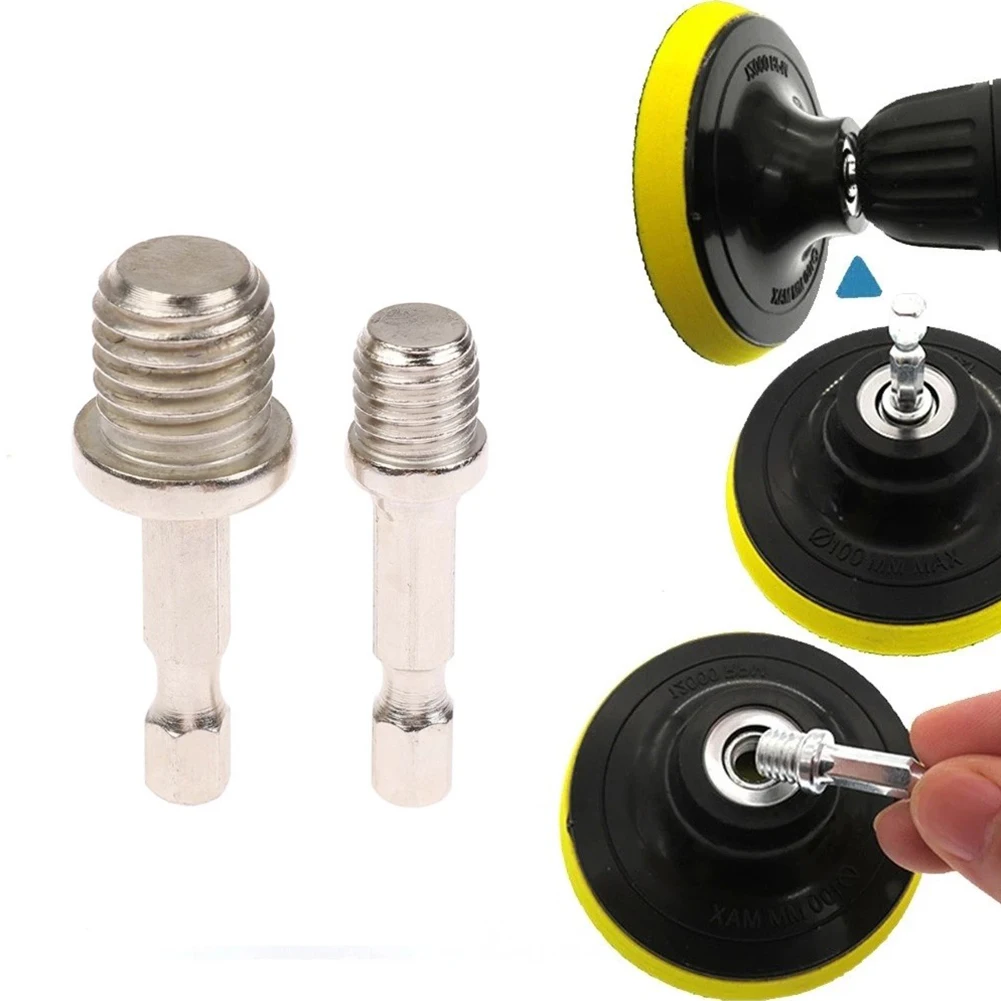 2pcs Polishing Disc 3-7 Inch Self-adhesive Type Grinder 10mm/14mm Hex Shank Polyurethane Metal Electric Drills Power Tool Part