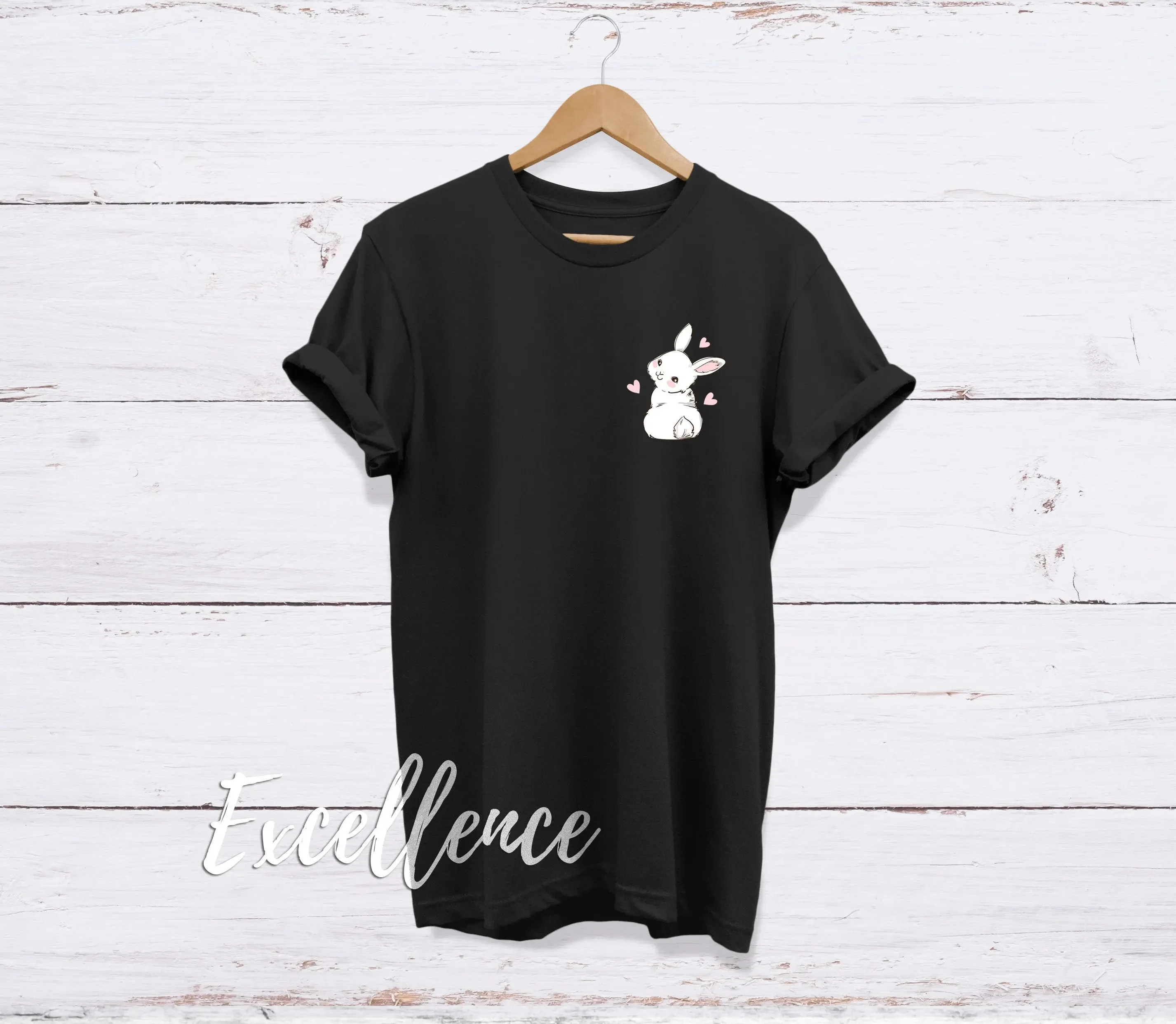 Cute Rabbit T Shirt Lover High Quality Adults EXCELLENCE