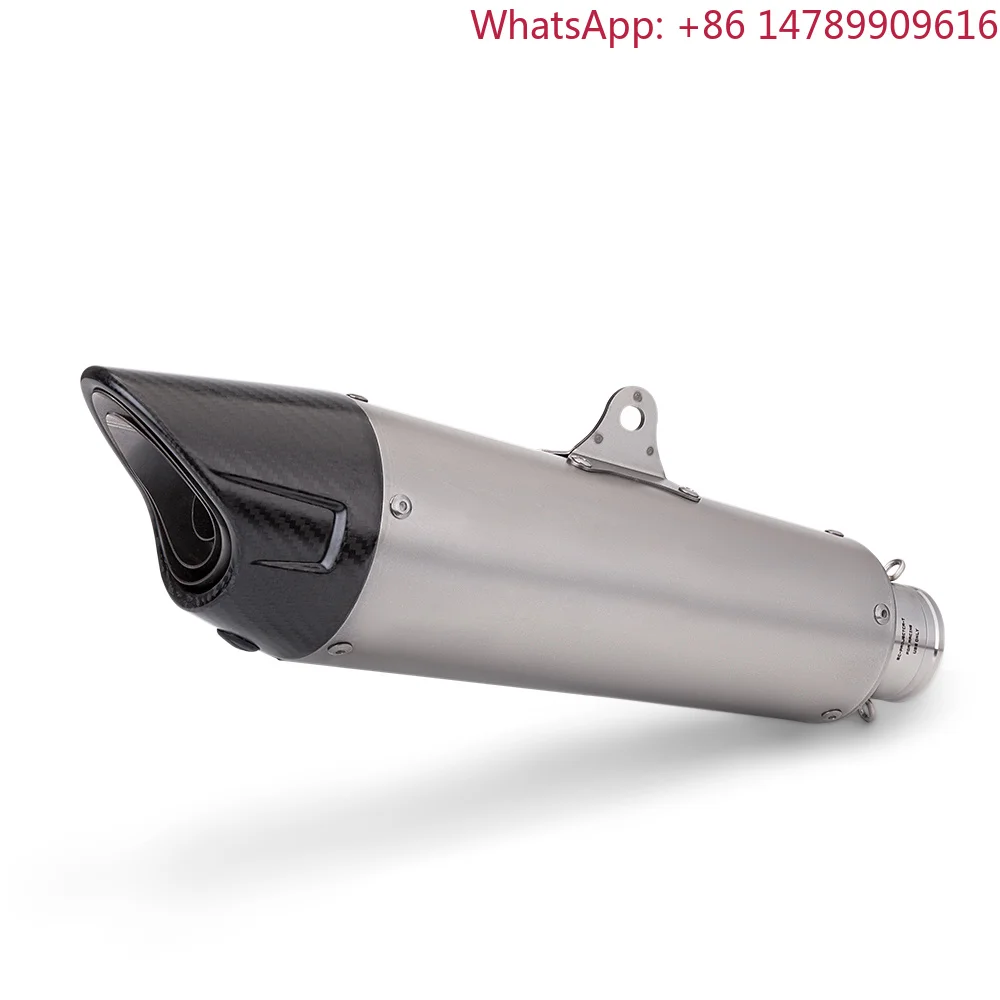Carbon Fiber Motorcycle Exhaust Muffler, Universal 51mm Inlet Slip-On With DB Killer, Racing Style Pipe For Street And Off-Road