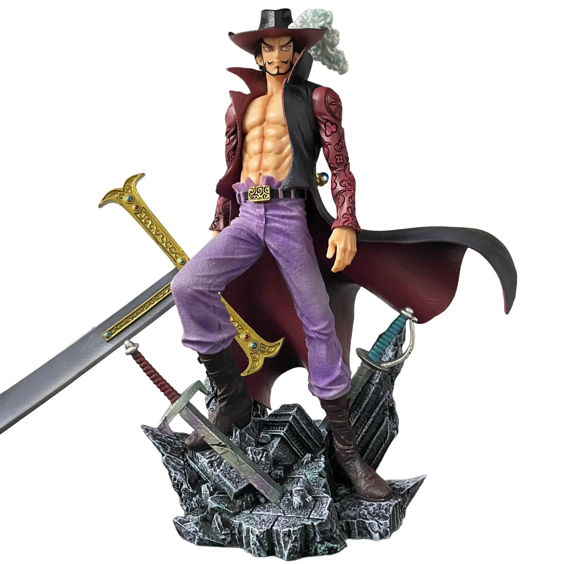 

Аниме One Piece Dracule Mihawk LX Series Статуя со сменными руками Коллекционная модель дисплея Фигурка