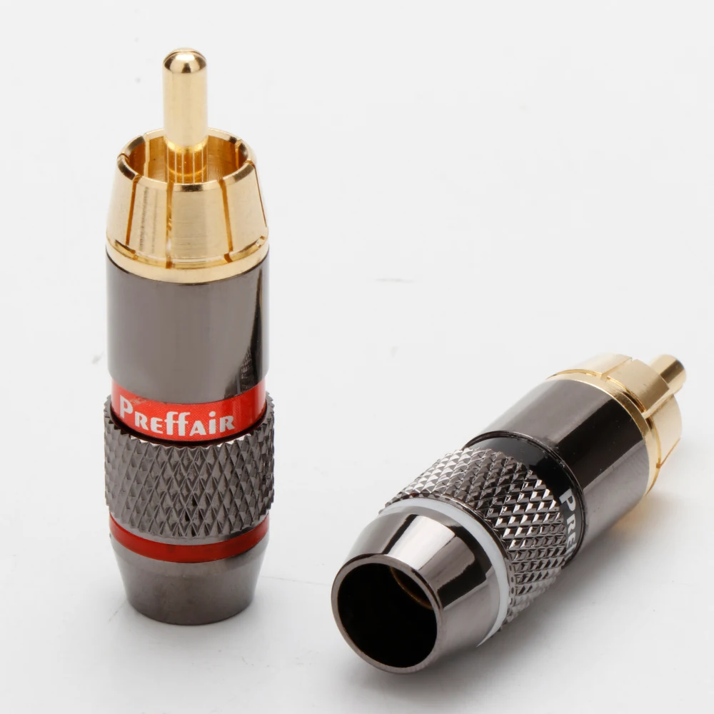 4/8 stück RCA Stecker Vergoldet RCA Stecker Jack Adapter bis zu 6mm Kabel Video Audio Metall legierung Für Solder – Detail 10