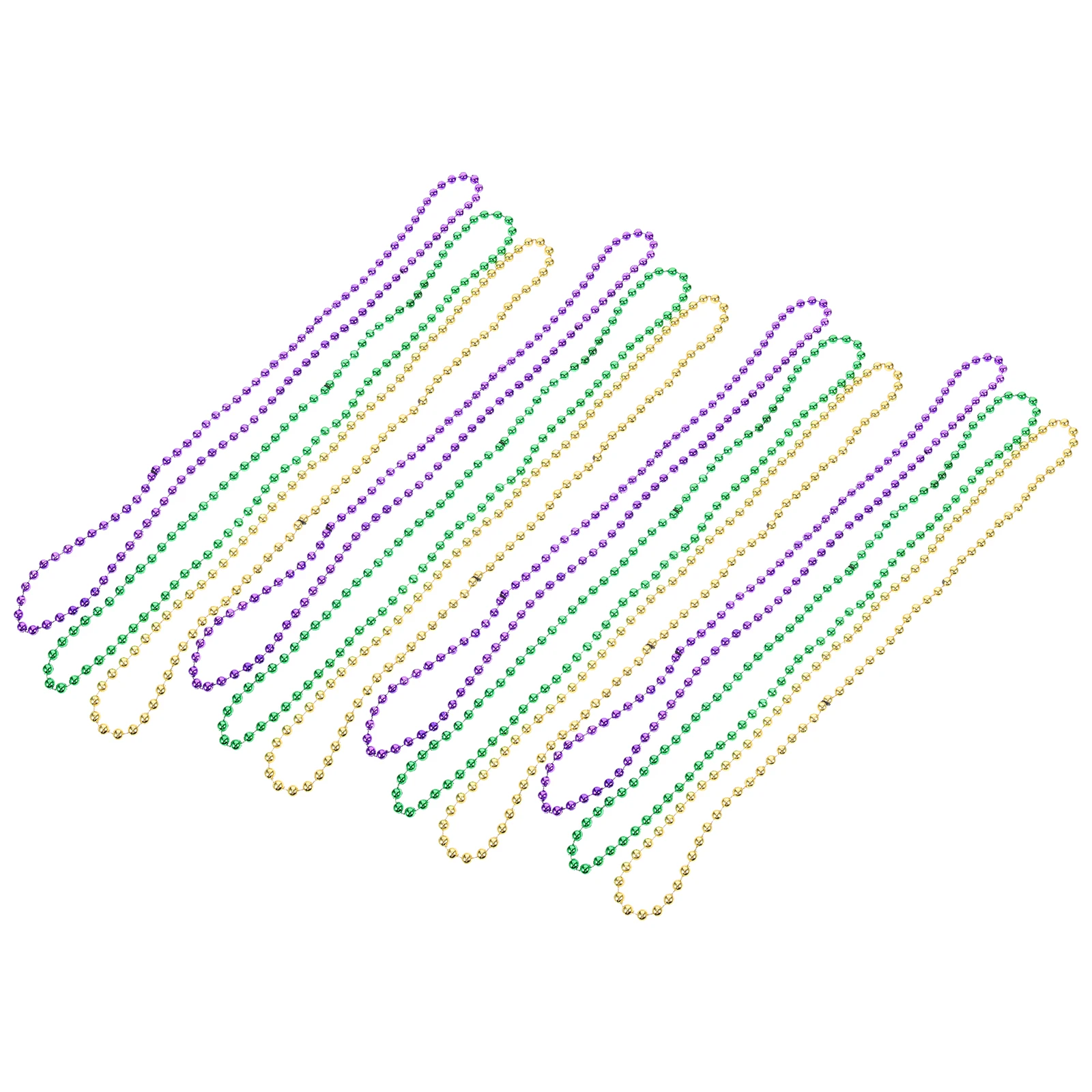 12 Pcs Necklace Bead Chain Decoration Carnival Accessories Dress up Beaded Necklaces Beads Ethnic Style