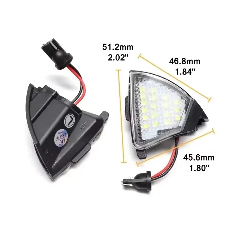 

For Floor Light LED Under Mirror Puddle Light 2pcs Rearview Mirror Light LED