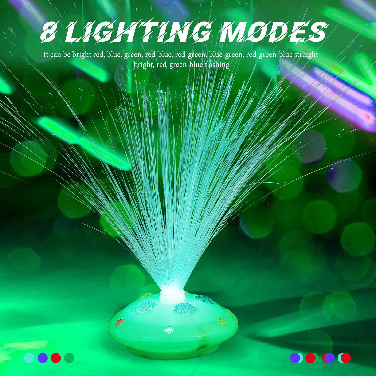 

1 set Fiber Optic Chic Tabletop Hotel Bedroom Night Light Optical Illumination Romantic Atmosphere Durable for Kids