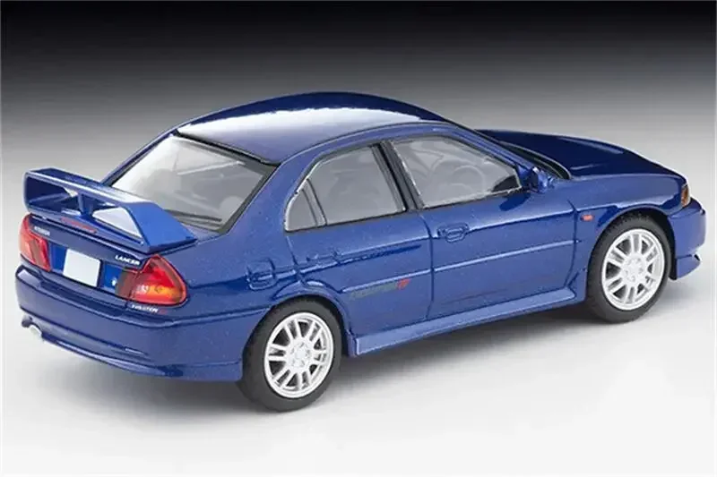 TLV 1:64 Lancer GSR / RS Evolution IV Navy / White Diecast Model Car