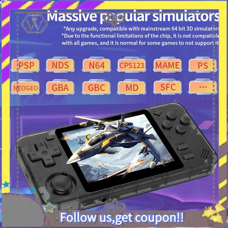 

New RGB10X Handheld Game Console 3.5 Inch IPS Screen 128GB Open Source For GBA GBC PSP NDS Simulator Video Game Console B