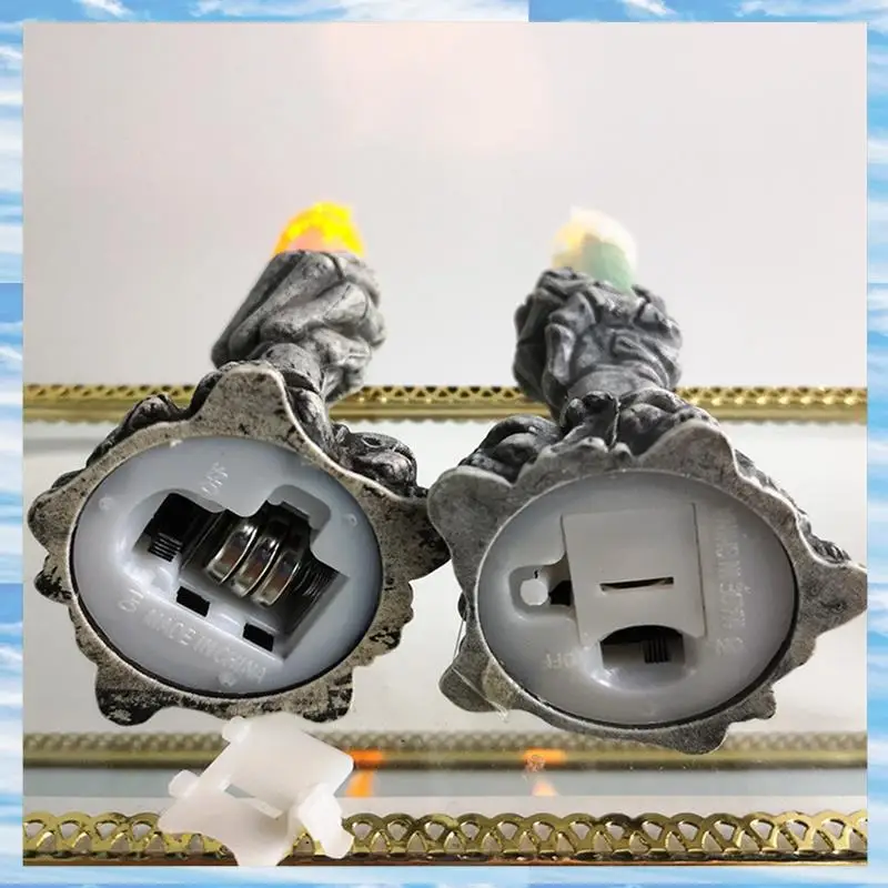 فلاش تريند شموع حفلة الهالوين الهياكل العظمية شبح القرع ديكورات المنزل زينة الهالوين السعيدة #4