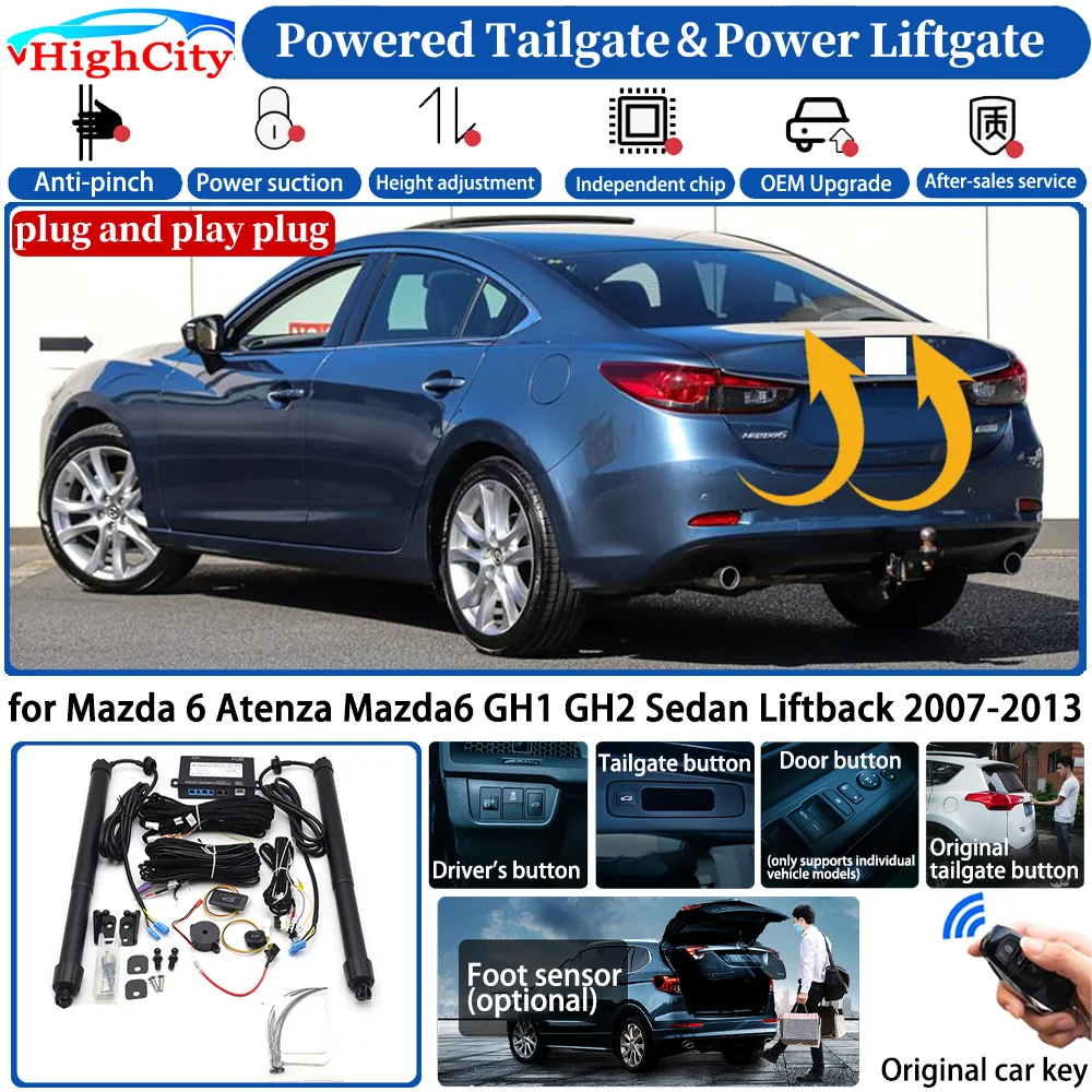 for Mazda 6 Atenza Mazda6 GH1 GH2 Sedan Liftback 2007-2013 Automatic Smart Powered Tailgate Power Liftgate System Trunk Lift Kit