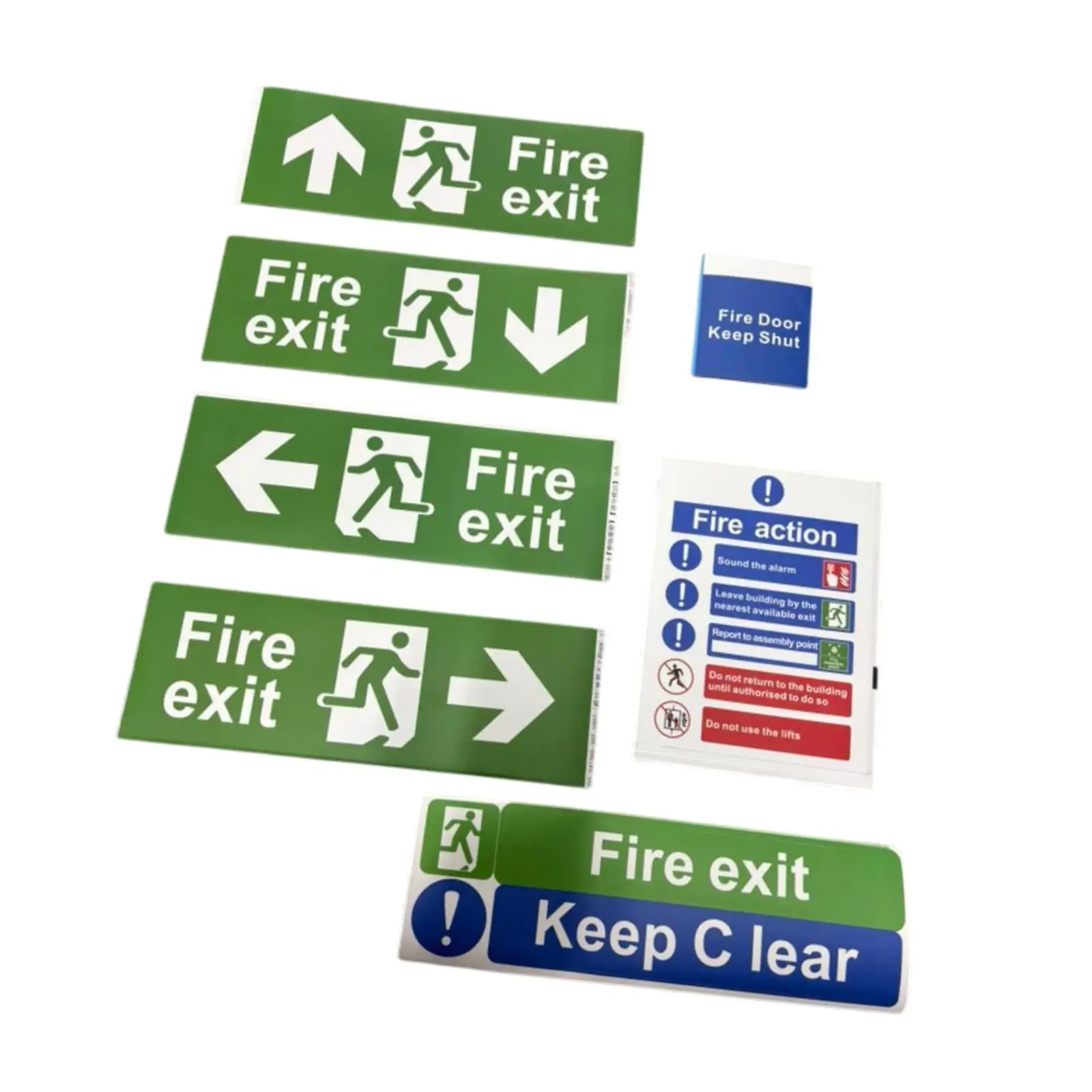 

7 шт., наклейки со знаком пожарного выхода, аксессуары, яркие цвета, аварийные для коридора